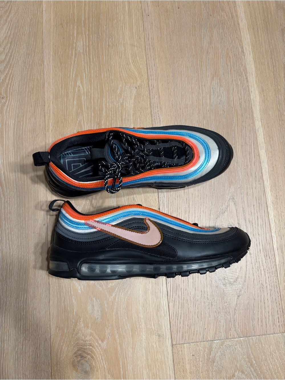 Nike Men’s Air Max 97 “Seoul” with Orange & Blue Accents